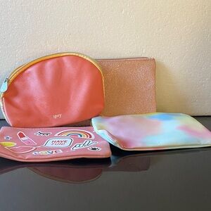 Ipsy Vibrant Cosmetic Bag Collection with 2 Bonus Gifts